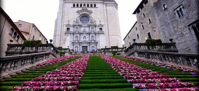 Transfer from Barcelona to Girona to visit temp de flors